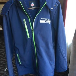 Seahawks lined, warm rain coat.